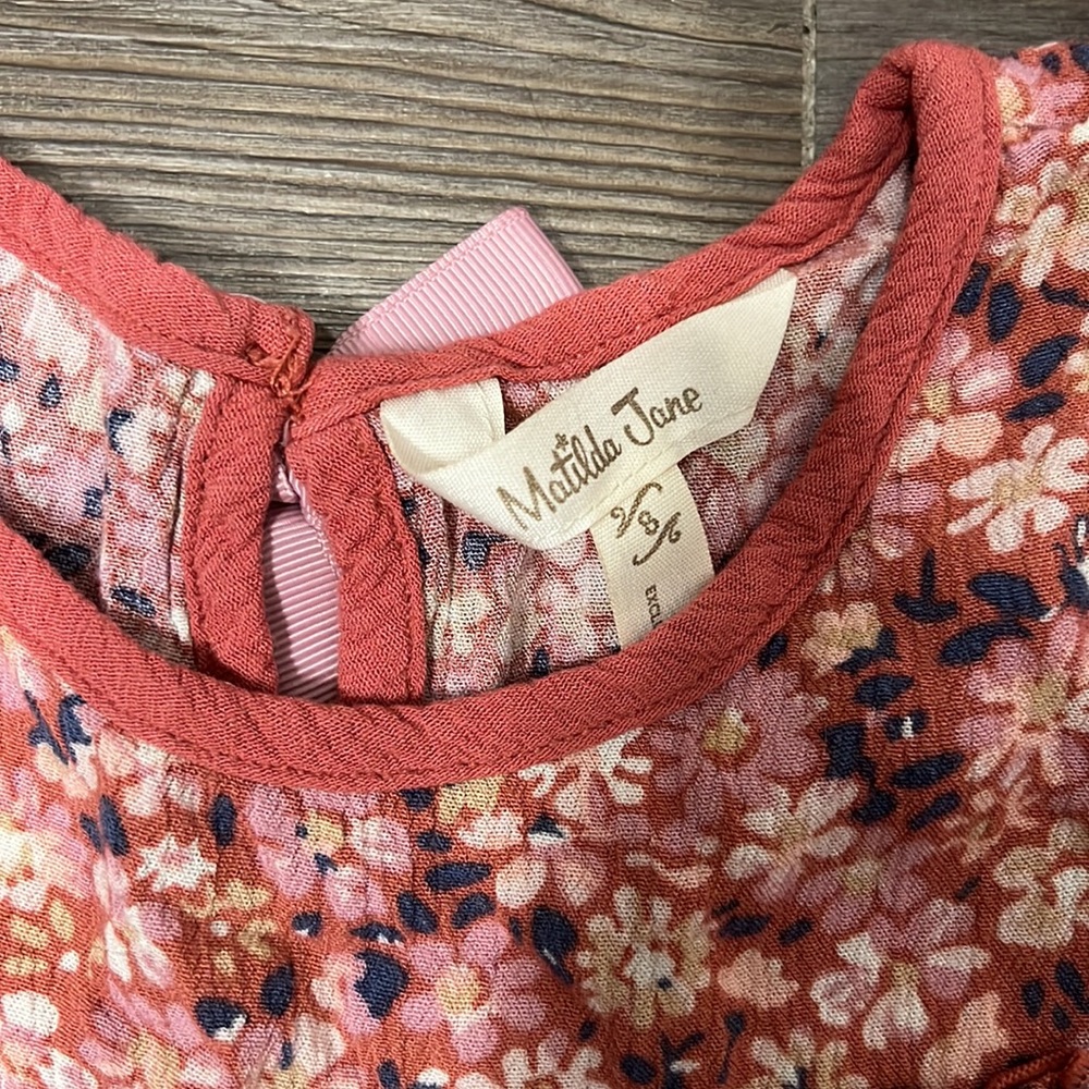 Matilda Jane Smocked Ruffle Top Size 8 - Picture 2 of 10
